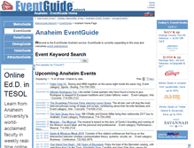 Tablet Screenshot of anaheim.eventguide.com